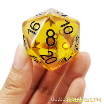 Bescon Jumbo D20 38 mm, große Größe 20 Seiten Würfel, Big 20 Gesichter Würfel 1,5 Zoll Feste Farben